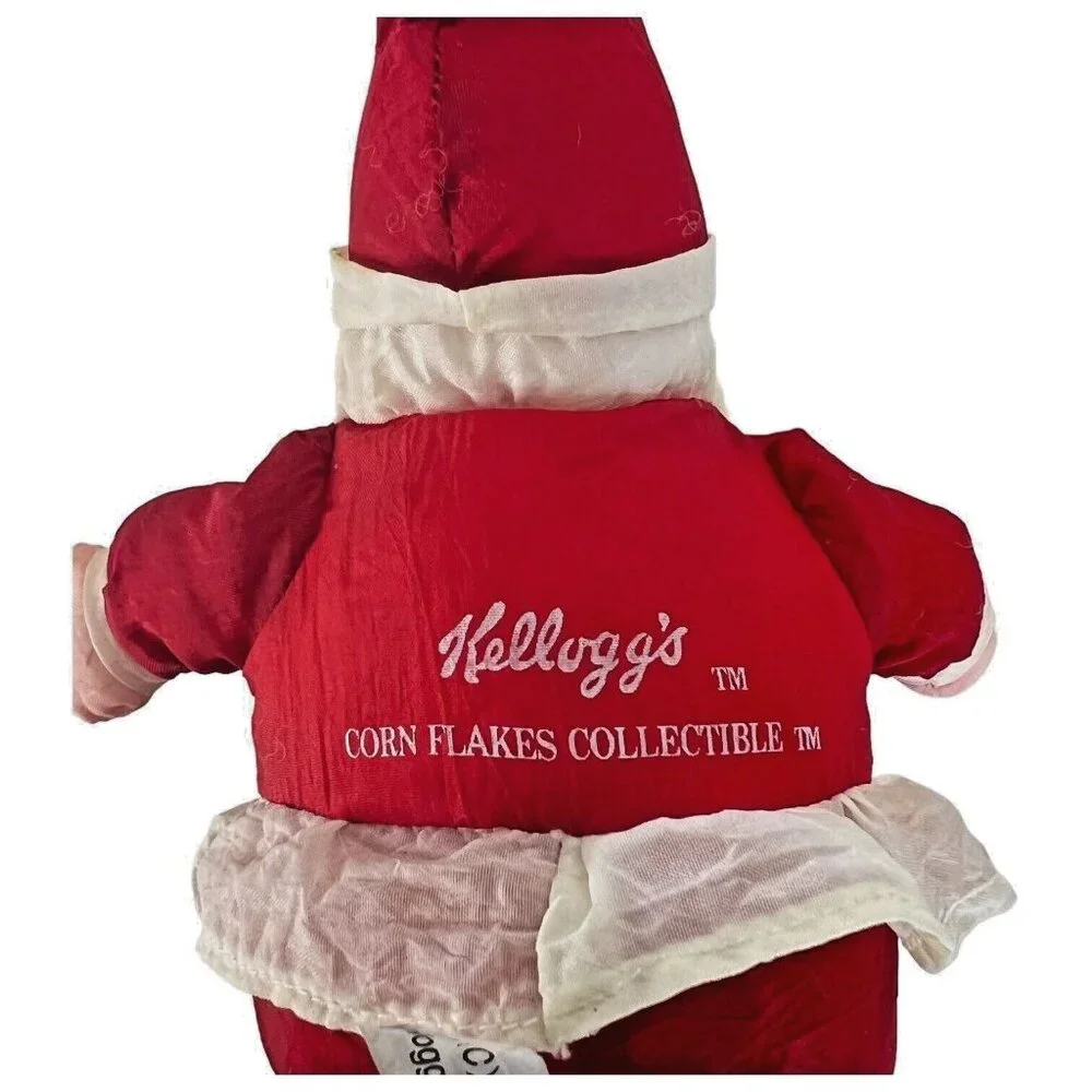 Vintage Kelloggs Corn Flakes Nylon Santa Claus Ornament Sasco 1996‎
